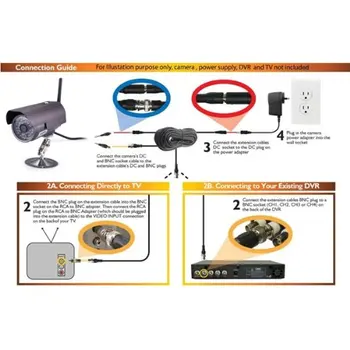 10m 33ft Sikkerhed Video/ Power Cable BNC + RCA-Stik Kombination Kabel for CCTV-Kamera