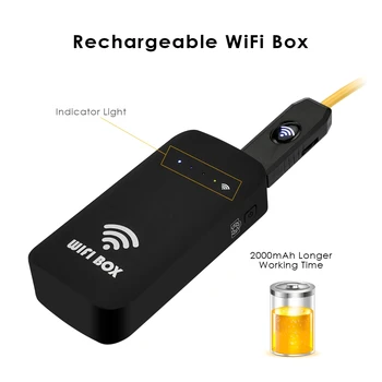 10M semi-stive kabel-Wireless WiFi Kamera-Endoskop til Mobiltelefoner og Tabletter 65 grader Endoskop Støtte Android/iOS/Mac/Vindue
