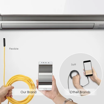 10M semi-stive kabel-Wireless WiFi Kamera-Endoskop til Mobiltelefoner og Tabletter 65 grader Endoskop Støtte Android/iOS/Mac/Vindue