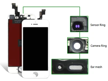 10pcs for iphone 5S lcd-Ingen Døde Pixel LCD-For Iphone skærm 4.0-tommer Touch-Skærm Digitizer Assembly Udskiftning