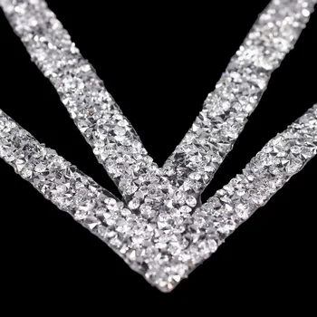 10piece Diamond Design Beaded Crystal Rhinestones Hotfix Applique Patches Strygejern n Mærkat Motiv Forskønnelse Håndværk Syning T2336