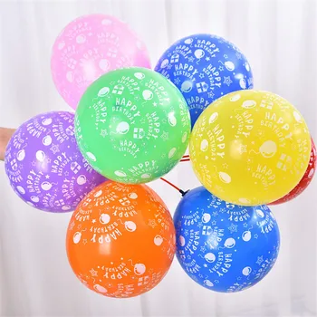 10stk 12 tommer Latex Ballon Flerfarvet Balloner Happy Birthday Party Party Balloon Oppustelig Dekoration Globos Luft Bolde Balongerne