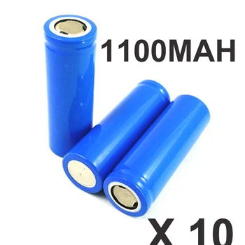 10stk 3,7 v ICR 16500 genopladeligt lithium-ion-1100MAH batteri celle 1200MAH til LED lommelygte torch-og højttaler