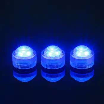 10stk* 3CM Lille Mini LED Party Dekoration Under Vase Vandtæt Dykkede LED-Lys Med Fjernbetjening 3leds lys for centerpieces
