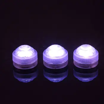 10stk* 3CM Lille Mini LED Party Dekoration Under Vase Vandtæt Dykkede LED-Lys Med Fjernbetjening 3leds lys for centerpieces