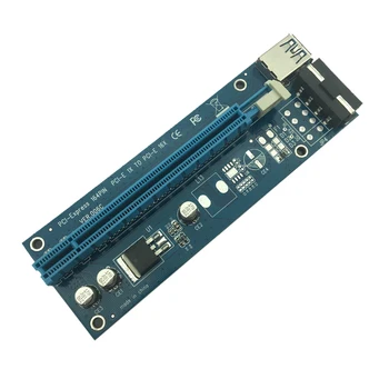 10stk 60cm USB 3.0 PCI-E port til PCI Express-1x til 16x Extender Riser-Kort med SATA-15 bens til 4pin Power Kabel til Bitcoin Miner Minedrift