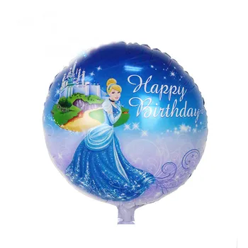 10stk Askepot tillykke med Fødselsdagen Folie Balloner Fødselsdag Dekoration Børn Børn Parts Leverandør Oppusteligt Legetøj