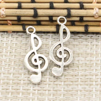 10stk Charms musikalsk note 26*10mm Tibetansk Sølv Forgyldt Vedhæng Antikke Smykker at Gøre DIY Håndlavet Håndværk