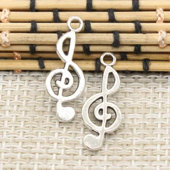 10stk Charms musikalsk note 26*10mm Tibetansk Sølv Forgyldt Vedhæng Antikke Smykker at Gøre DIY Håndlavet Håndværk
