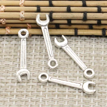 10stk Charms skruenøgle værktøj 24*5mm Tibetansk Sølv Forgyldt Vedhæng Antikke Smykker at Gøre DIY Håndlavet Håndværk