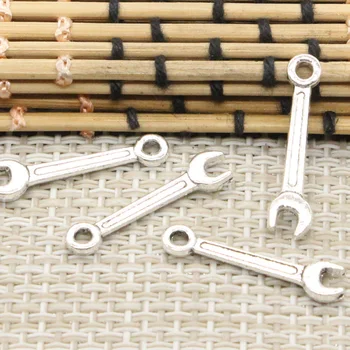 10stk Charms skruenøgle værktøj 24*5mm Tibetansk Sølv Forgyldt Vedhæng Antikke Smykker at Gøre DIY Håndlavet Håndværk