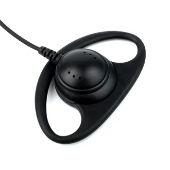 10stk D Form 2Pin Soft Ear Hook TOT-Headset Mic Tilbehør Til Kenwood Retevis H777 RT5 RT21 Baofeng 888s UV-5R Walkie Talkie