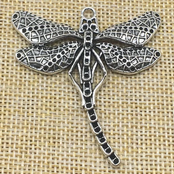 10stk Dragonfly Charme Vedhæng i Antik Sølv Farve DIY Smykker at Gøre Håndlavet Kunsthåndværk