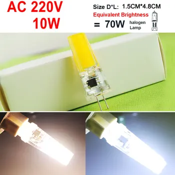 10stk Dæmpbar COB G4 LED Pære 6W 10W AC 220V ACDC 12V LED-Lampe Crystal LED-Lys Lampadine Lampara Ampul LED Pære G4 Zarovka