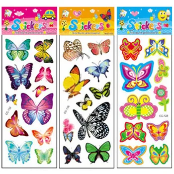 10stk Forskellige Butterfly Mærkat Legetøj til Børn Gave Børnehave Mærkat Dyr Tegnefilm Dekoration på Phone Book No-repeat