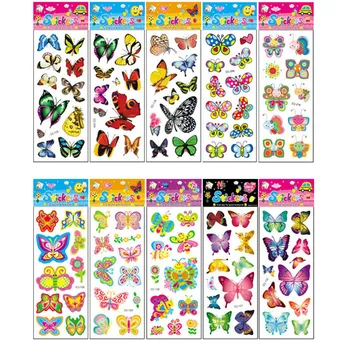 10stk Forskellige Butterfly Mærkat Legetøj til Børn Gave Børnehave Mærkat Dyr Tegnefilm Dekoration på Phone Book No-repeat