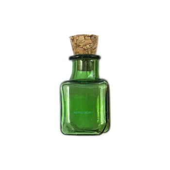 10stk Grønne SG2 Glas Flaske Lille Mini-Propper Tomme Glas, der Ønsker Hånd-Blæst Formet