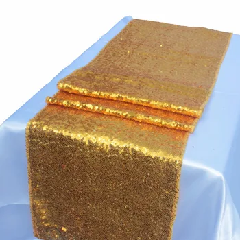 10stk Guld og Sølv Paillet bordløbere 30x275cm Glimmer Bling Tabel Decors bryllupsfest Banket Decors 4 Farver