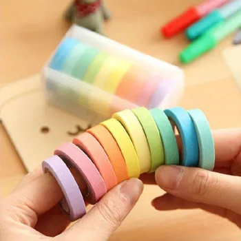 10stk Kreative DIY Dekorative Tape Gør Sticky Washi Bånd