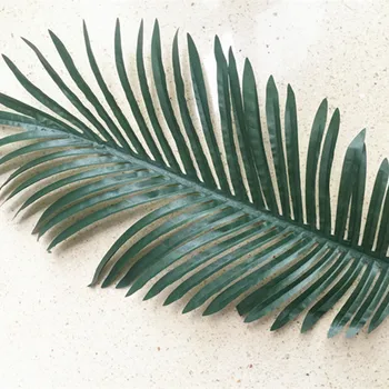 10stk Kunstige Blade Simulering Planter Falske Palm Tree Leaf Grønne områder for Blomsterarter Arrangement Del Tilbehør