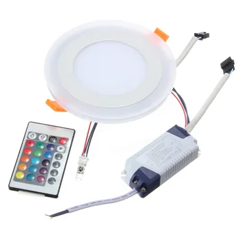 10stk LED Downlight Runde 6W - 24W 3 Model LED Lampe Dobbelt Farve Panel Lys RGB & hvid Forsænket Loft med Fjernbetjening