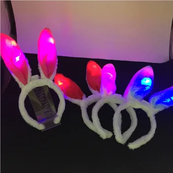 10STK LED-Lys, Selvlysende Kanin Ører Blottere Bunny Ører Hovedklæde Hovedbøjle Børne Fødselsdag, Gave, Fest Forsyninger
