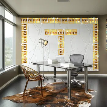 10stk/Masse 10x10 cm Akryl Spejl Overflade Wall Stickers Moderne Geometriske Spejl-Lignende Reflekterende Mærkat DIY Hjem Art Dekoration