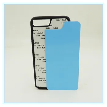 10stk/masse 2D-Sublimation Blank Blødt TPU Cover Til iPhone 7 Plus 8 Plus Telefon Dække Aluminium Skær og Lim