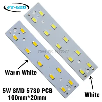 10stk/masse 5W LED PCB SMD 5730 Hvid/Varm Hvid Firkant Alu-Plade Lys Kilde Til Krystal Lampe Belysning