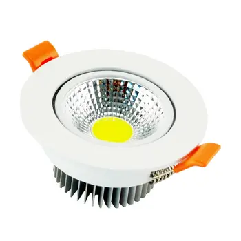 10stk/masse COB LED loftslampe 3W 5W 7W Dæmpbar COB Chip Spot Lys Lampm Forsænket belysning i Hjemmet AC85-265V Gratis fragt