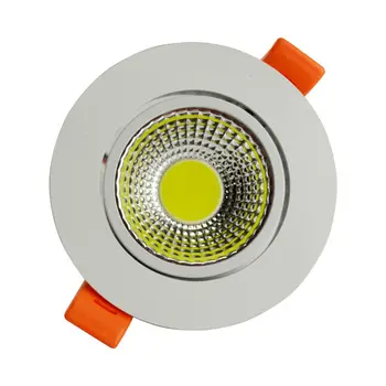 10stk/masse COB LED loftslampe 3W 5W 7W Dæmpbar COB Chip Spot Lys Lampm Forsænket belysning i Hjemmet AC85-265V Gratis fragt