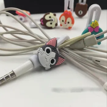10stk/masse Kabel øretelefoner Protector Til iPhone Sansung HTC USB Farverige Data Hovedtelefon Kabel-Cover protector