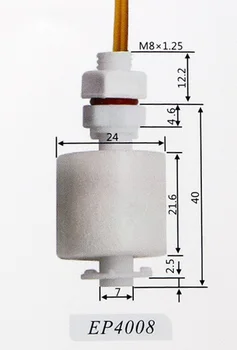 10stk/masse M8*40mm 100V Poly Propy vandstanden Væske Sensor Mini niveauafbryder