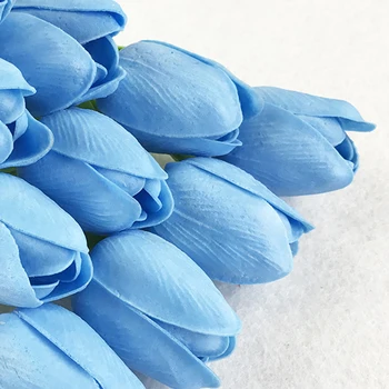 10stk/masse Pop Tulip Kunstig Blomst Søde plastik buket Rigtige touch blomster Til Hjemmet Bryllup dekorative falske blomster krans