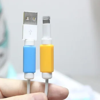 10stk/masse USB Oplader Hovedtelefon Kabel-Protector Farverige Høretelefoner, USB-datakabel Cover Til iPhone, Samsung, HTC Gratis fragt