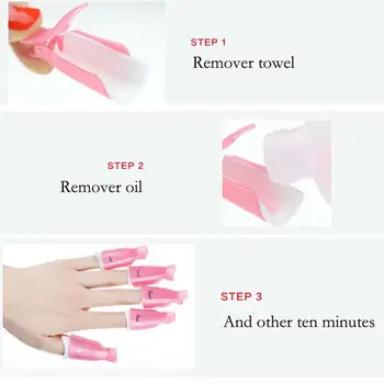 10stk Nail Art Remover Wraps Manicure Værktøjer Nail Art Soak Off Hætte Klip Skønhedssalon Plast for UV Gel Polish Remover skønhed