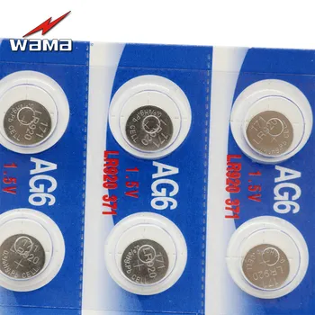10stk/pack Wama AG6 1,5 V Alkaline Knap Celle Batterier, SR920SW SR69 SG6 LR69 171 920 Disponibel Se Coin Batteri