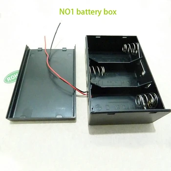 10stk Plast Sort D Size 4.5 V Batteri Opbevaring af Batterier Holder Beholder Til 3xBateria Med Ledning Fører