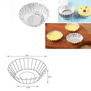 10stk/set Blomst Æg Tærte Formen Cupcake Kage Jelly Skimmel Tin Folie DIY Runde CupCake Muffin Liner Køkken Bageforme Værktøjer