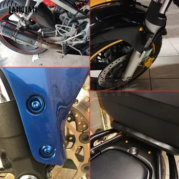 10x motorcykel kroppen arbejde fairing bolte, skruer, 6mm For Ducati Diavel 1098 848 monster 796 monster 696 monster796 HYPERMOTARD 796