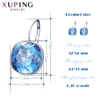11.11 Tilbud Xuping Luksus Øreringe Julegaver Krystaller fra Swarovski Farverige Charme for Kvinder Gaver XE2115
