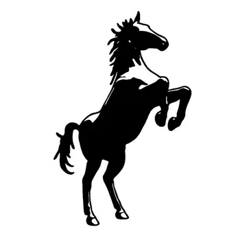 11.5*17.7 CM Vilde Vrede Hest Bil Styling Kreative Kofanger Mærkat Reflekterende Bil Sticker Sort/Sølv S1-2089