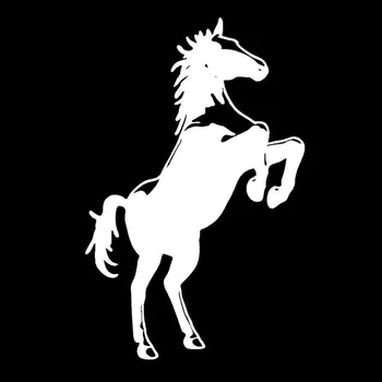 11.5*17.7 CM Vilde Vrede Hest Bil Styling Kreative Kofanger Mærkat Reflekterende Bil Sticker Sort/Sølv S1-2089