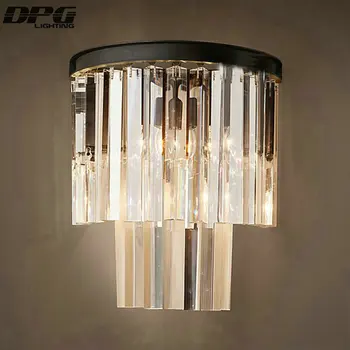 110v 220v Moderne Kunst crystal udsmykning Strygejern væglampe væglampe indendørs belysning væg sconces til soveværelse