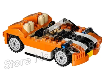 119pcs 3i1 Skaberen Solnedgang Speeder lastbil cab racing bil DIY 3D-Model byggesten Mursten Toy Kompatibel med Lego