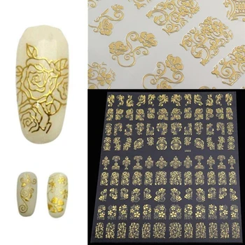 12 Ark Luksus Flower Nail Art Mærkat Kvinder Manicure Søm DIY Tip Dekoration