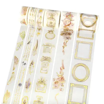 12 Rokoko Stempling Serie Folie Guld Washi Tape DIY Dekoration Scrapbooking Planner Masking Tape Tape DIY-Arts & Crafts
