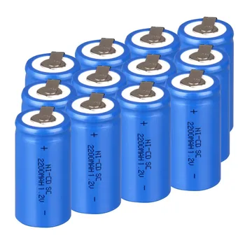 12 stk SC batteri genopladeligt SC ni-cd subc batteri 1,2 v SC power bank 2200mah SC-akkumulator