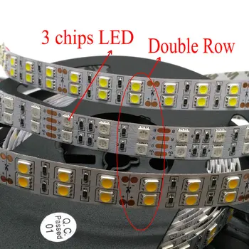120 Lysdioder/LED Strip m 5050 DC12V høj kvalitet, Fleksibel LED-Lys Dobbelt Række 5050 LED Strip 5m/masse til boligindretning