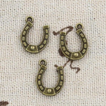 12pcs Charms lucky horseshoe hest 15*12mm Antikke Gøre vedhæng passer,Vintage Tibetansk Sølv,DIY armbånd halskæde